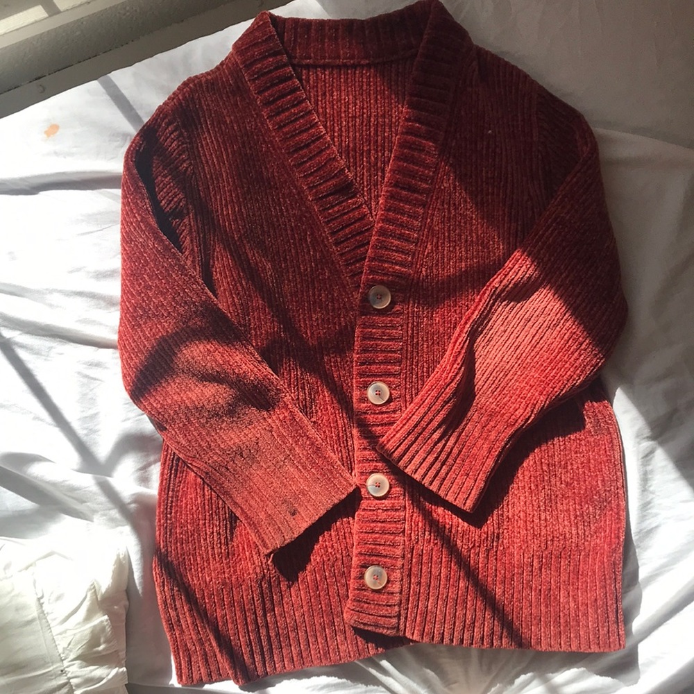 Burgundy cardigan